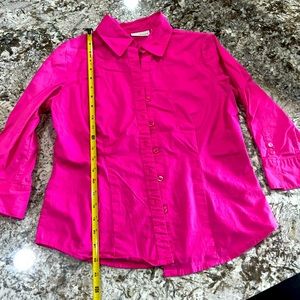Kim Rogers pink blouse